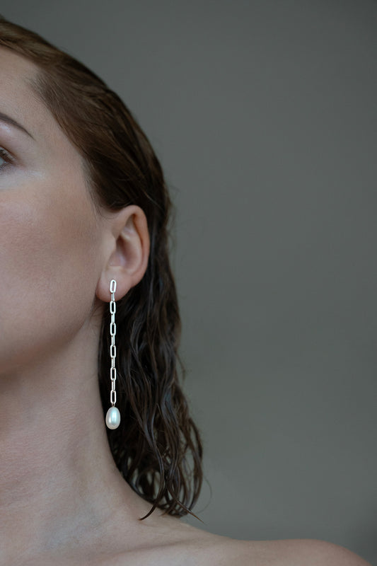 White Tear Earrings